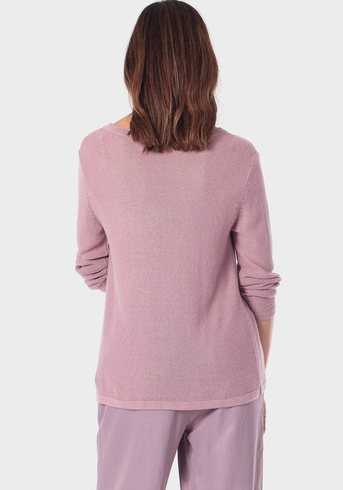 Metallic Thread Sweater - Lilac Powder