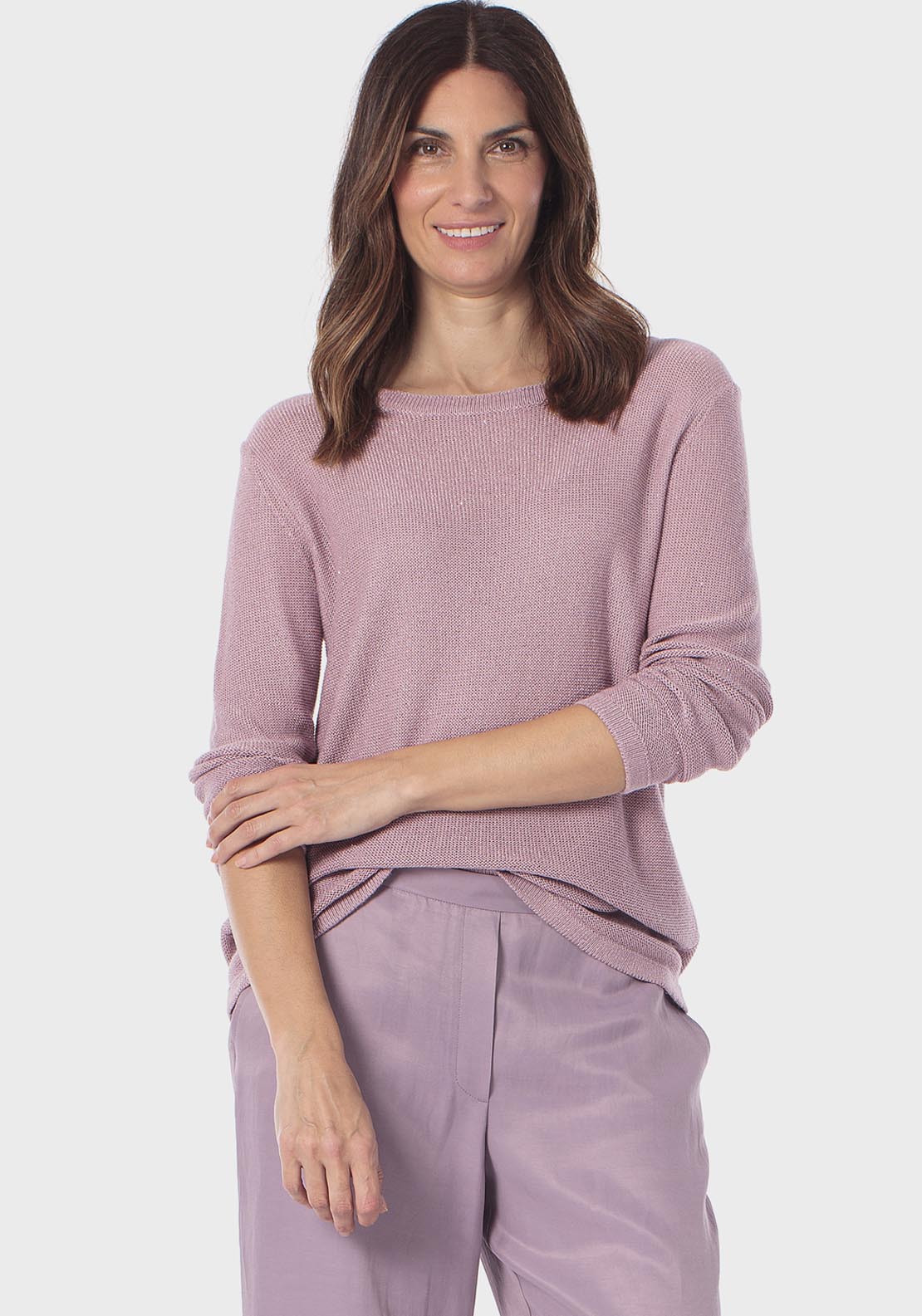 Metallic Thread Sweater - Lilac Powder