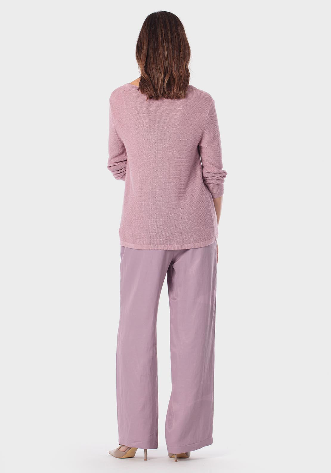 Metallic Thread Sweater - Lilac Powder