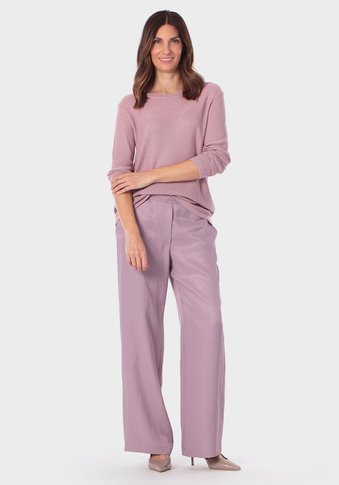Metallic Thread Sweater - Lilac Powder