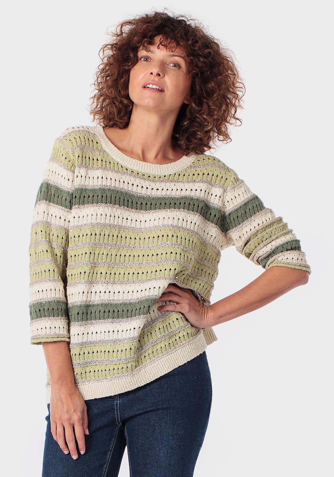 Multicoloured Sweater - Green