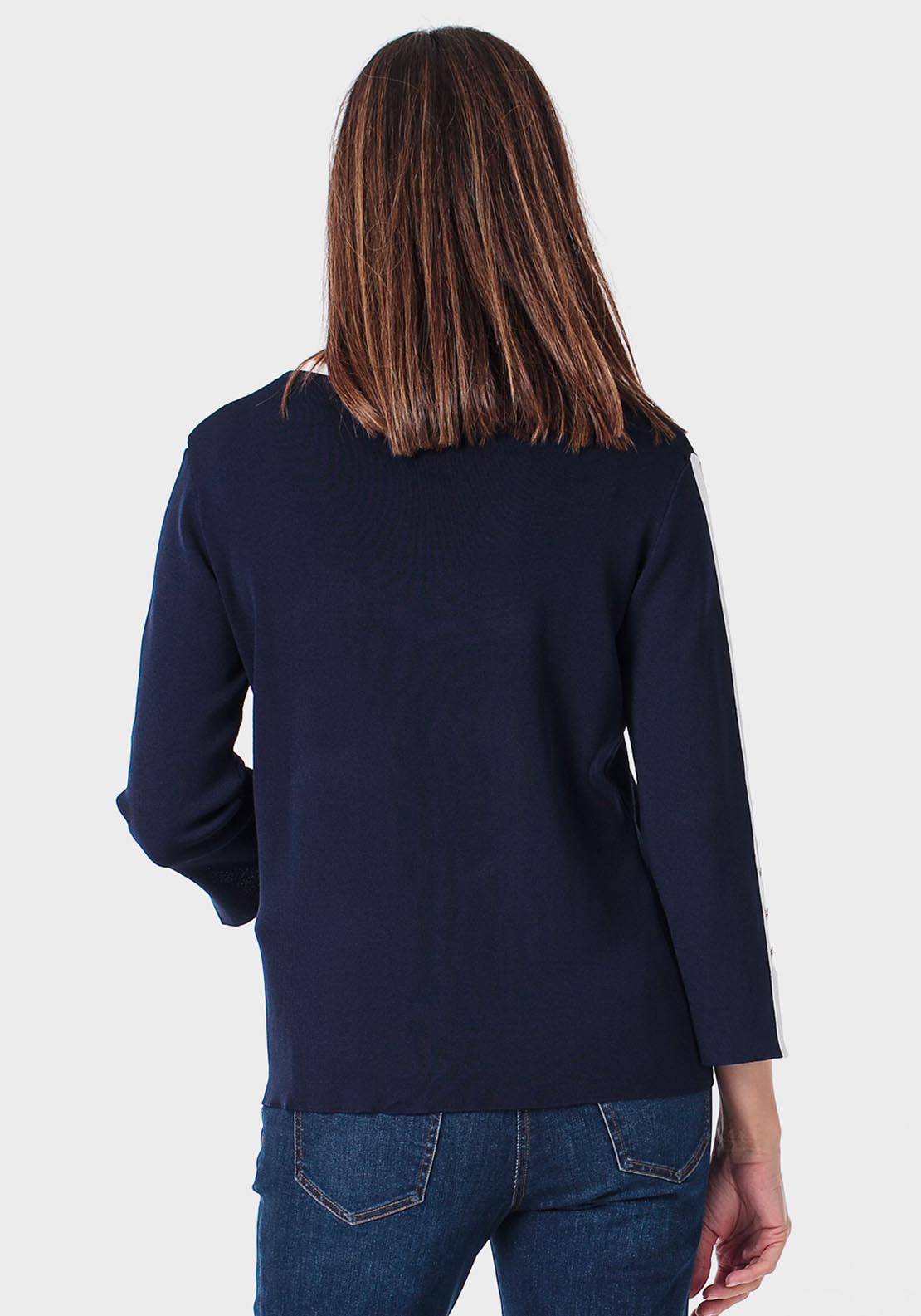 Round Neck Sweater - Blue Navy
