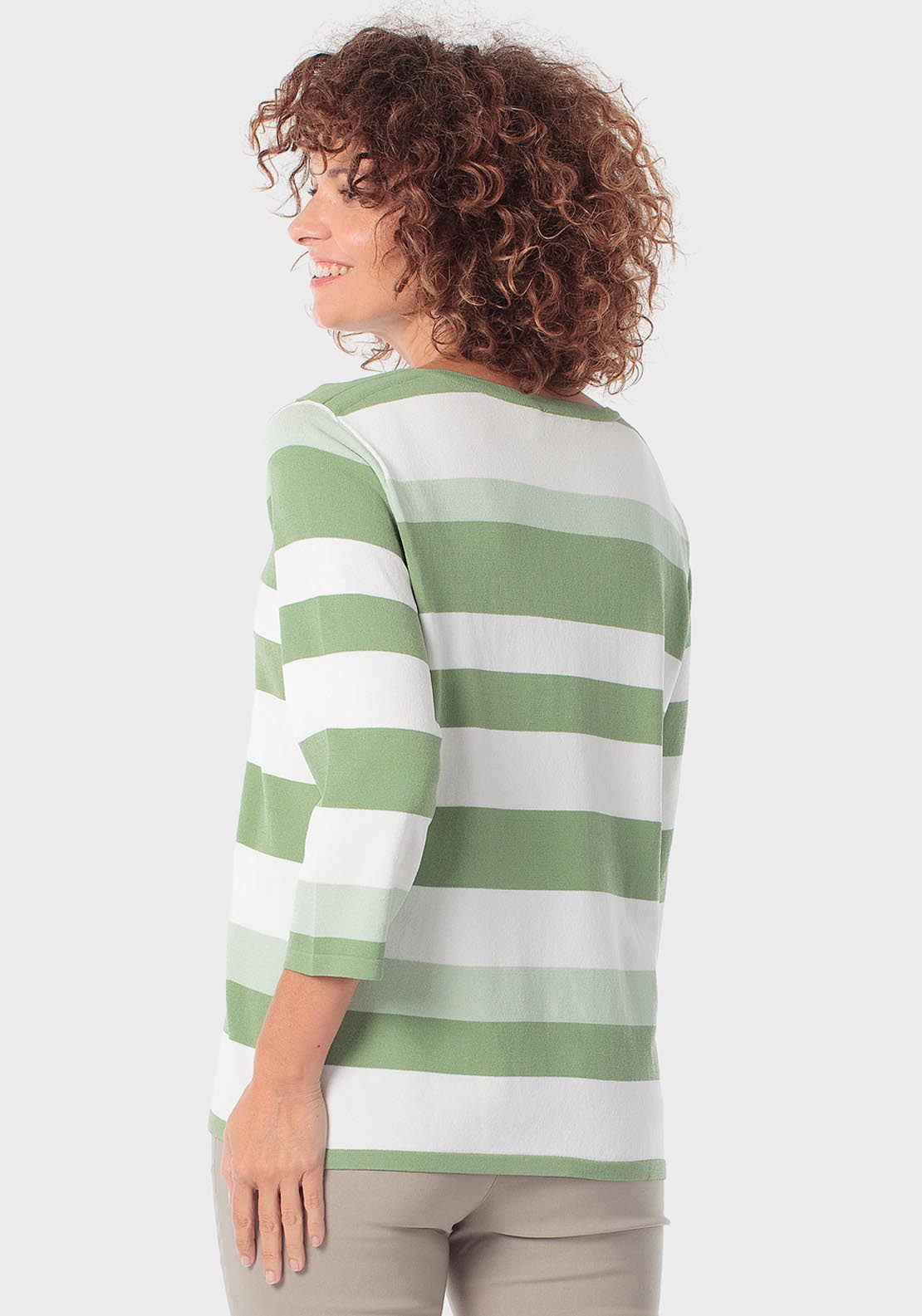 Striped Sweater - Green Forest