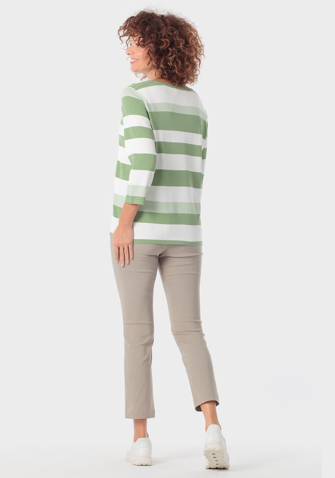 Striped Sweater - Green Forest