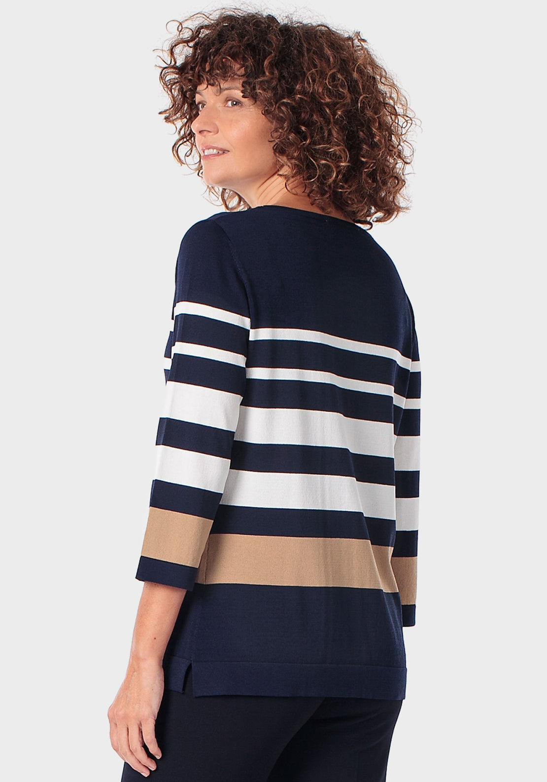Striped Sweater - Navy