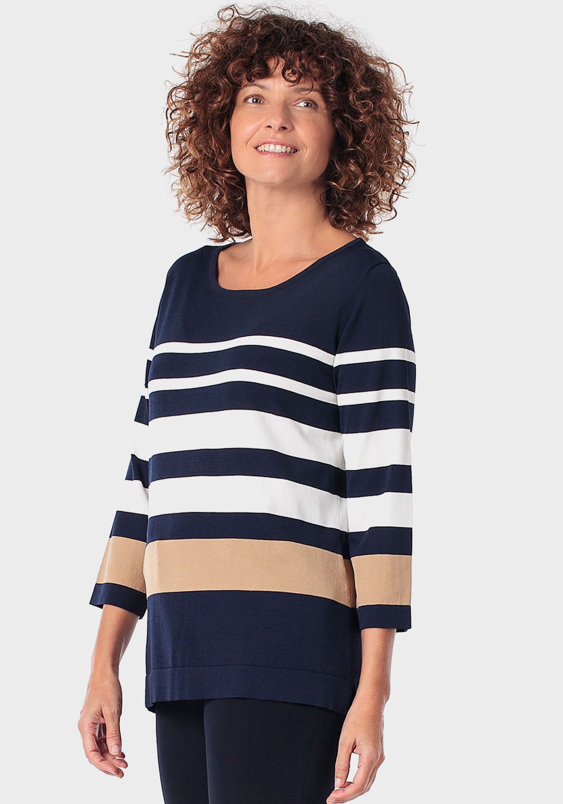 Striped Sweater - Navy