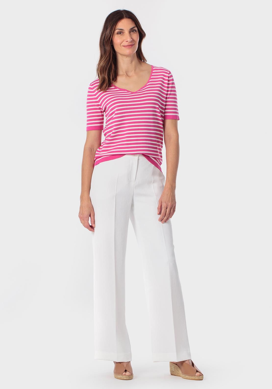 Striped Sweater - Fuchsia