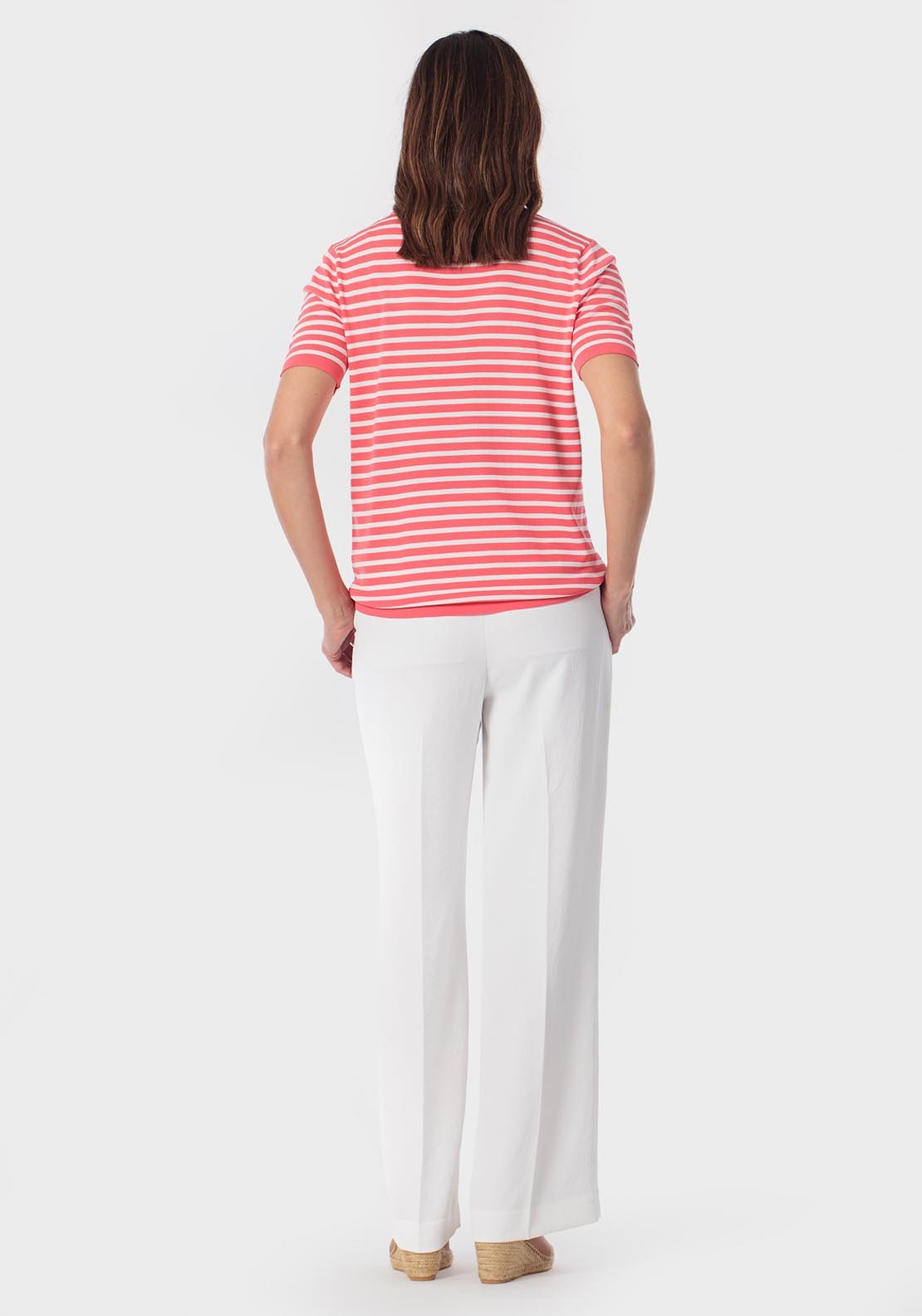 Striped Sweater - Red Coral