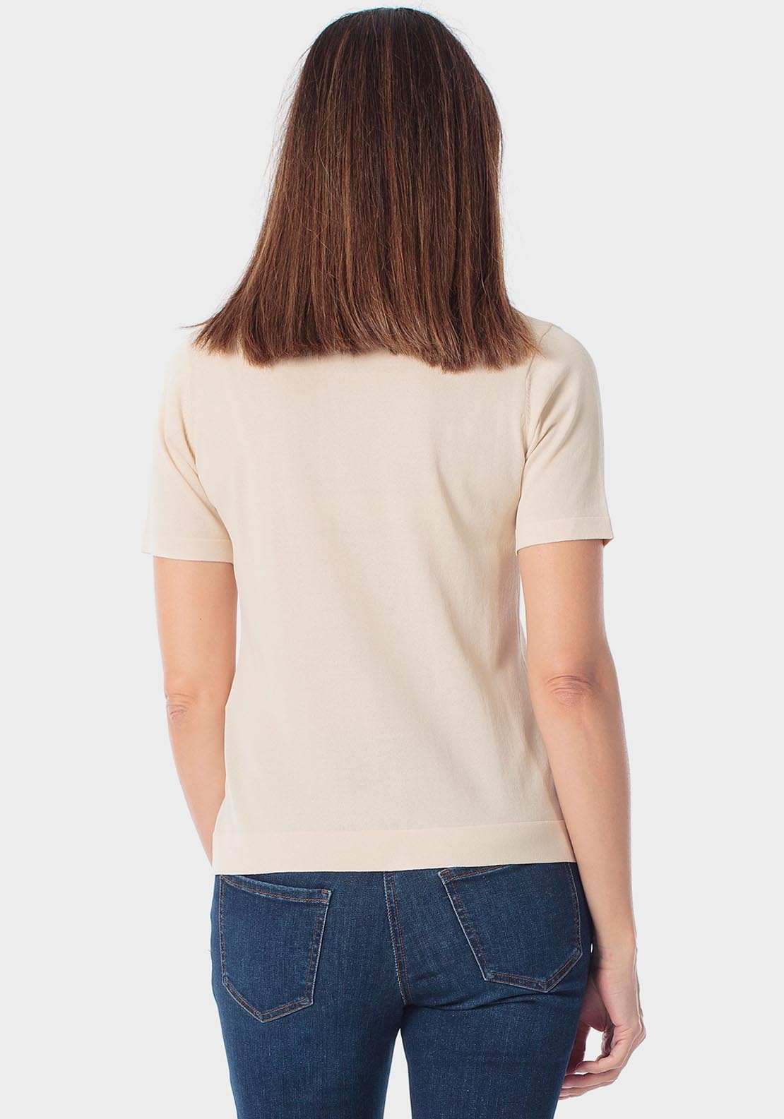 Punt Roma Polo Sweater - Beige 2 Shaws Department Stores