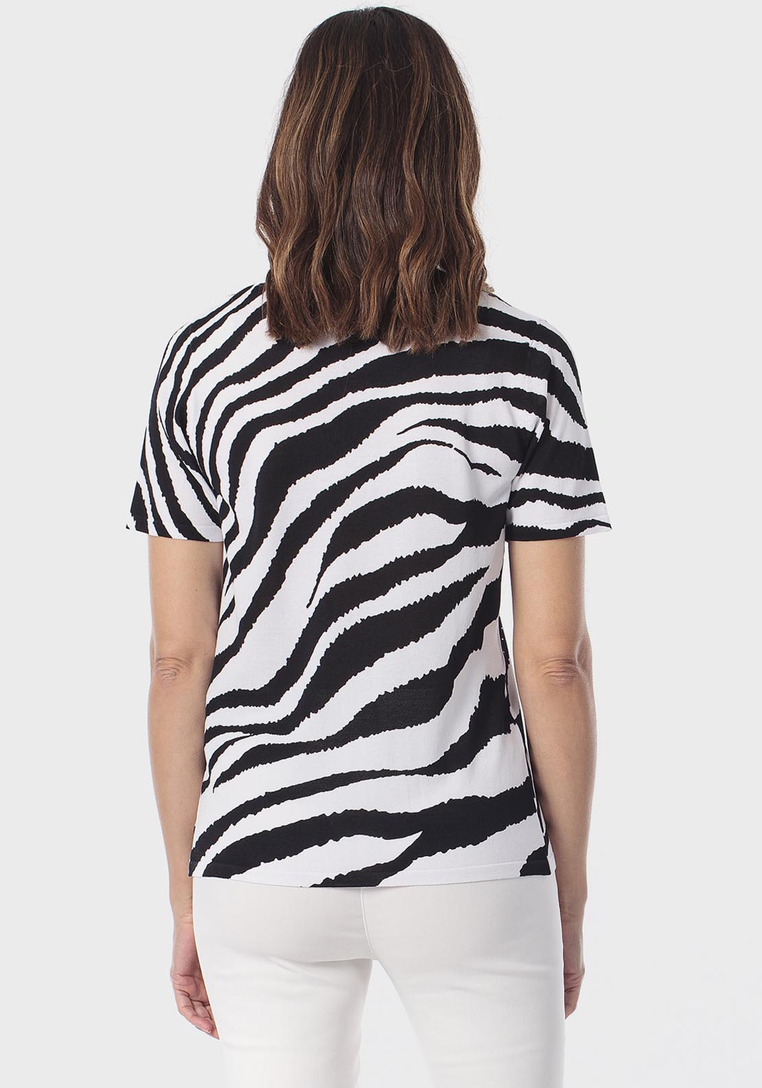 Animal Print Sweater - Black