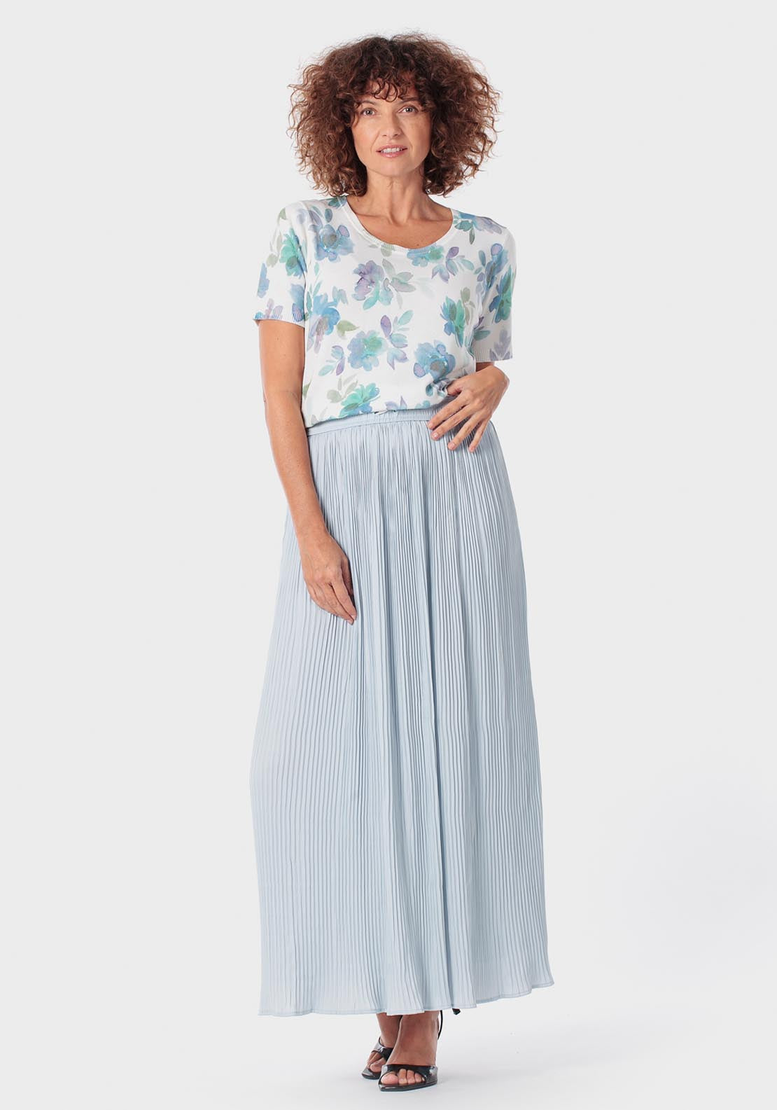 Printed Sweater - Green Aquamarine
