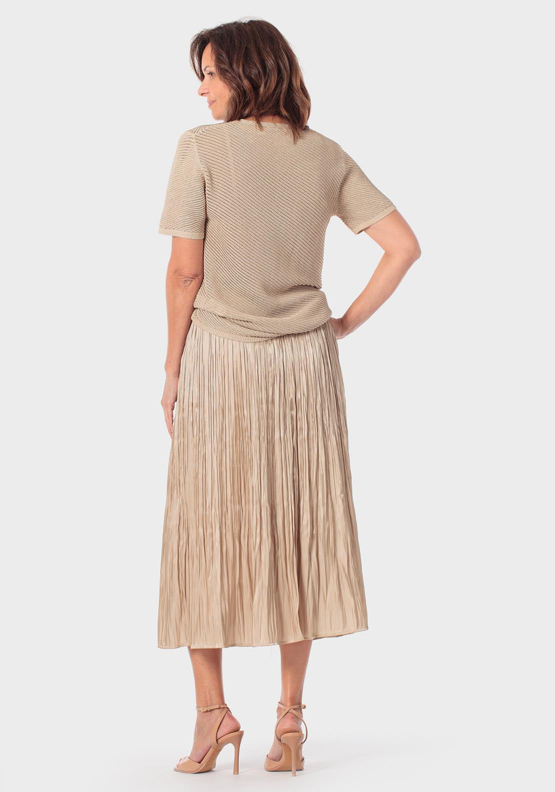Metallic Thread Sweater - Beige Sand
