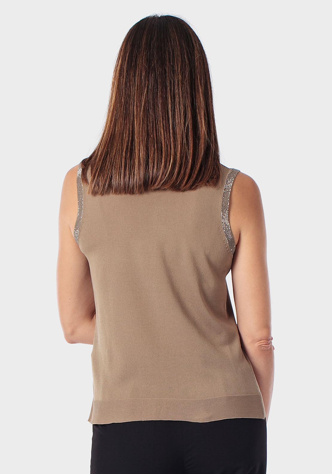 Sleeveless Sweater - Green Khaki