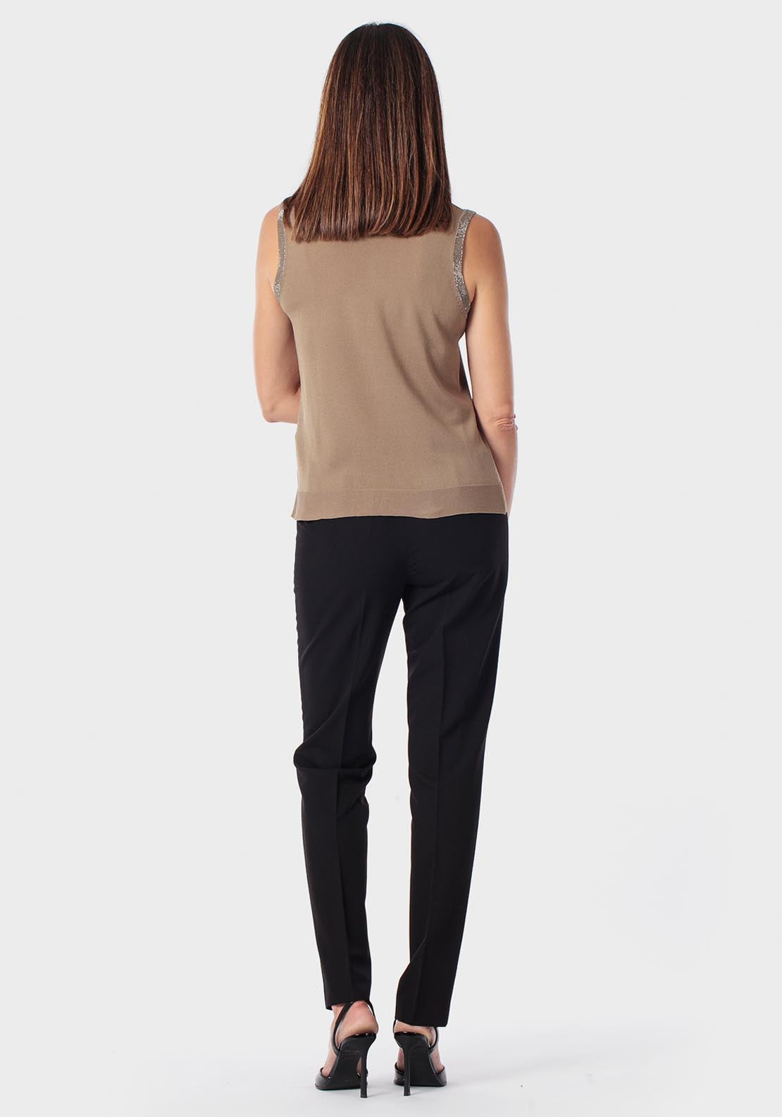 Sleeveless Sweater - Green Khaki