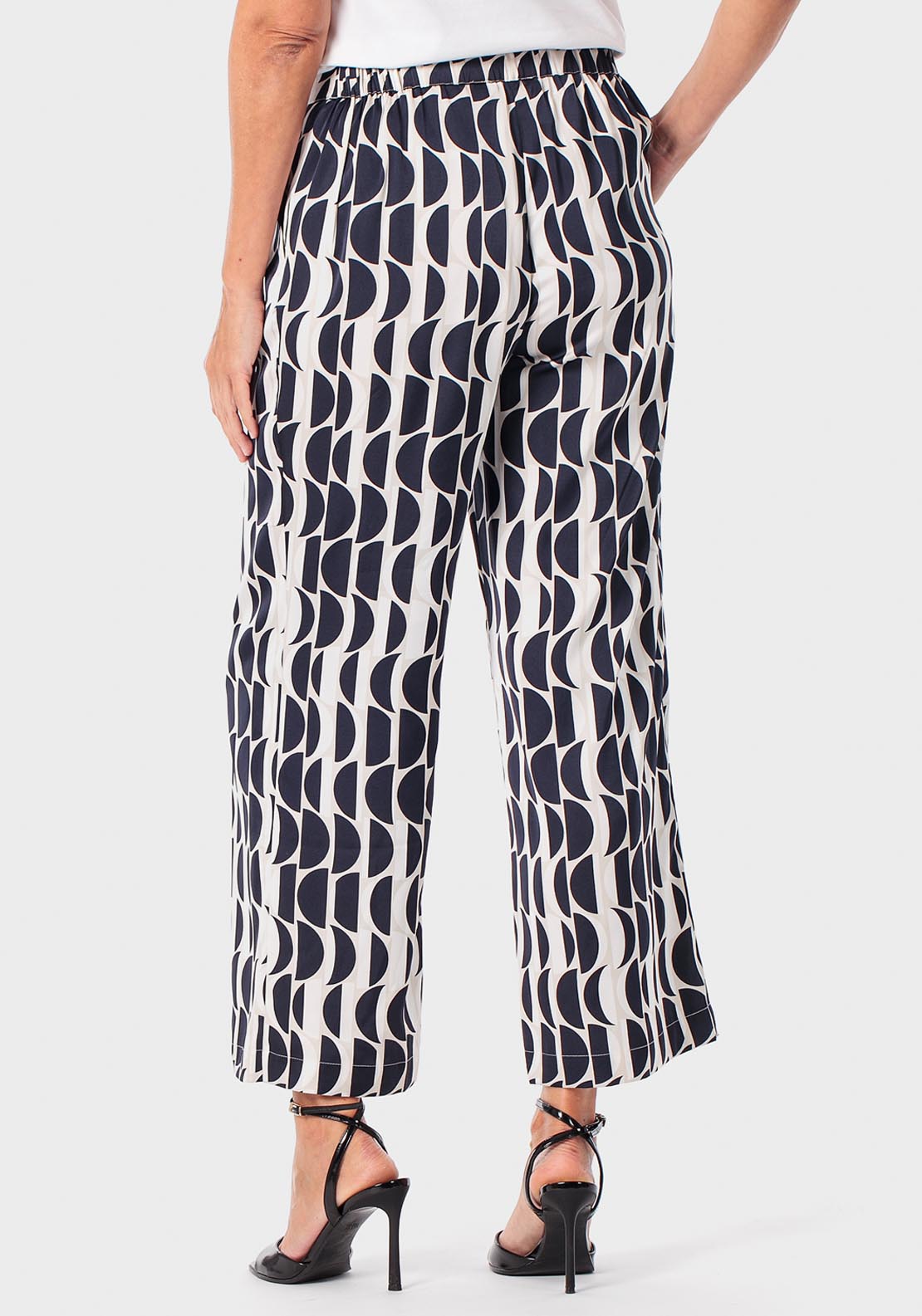 Printed Trousers - Blue Navy