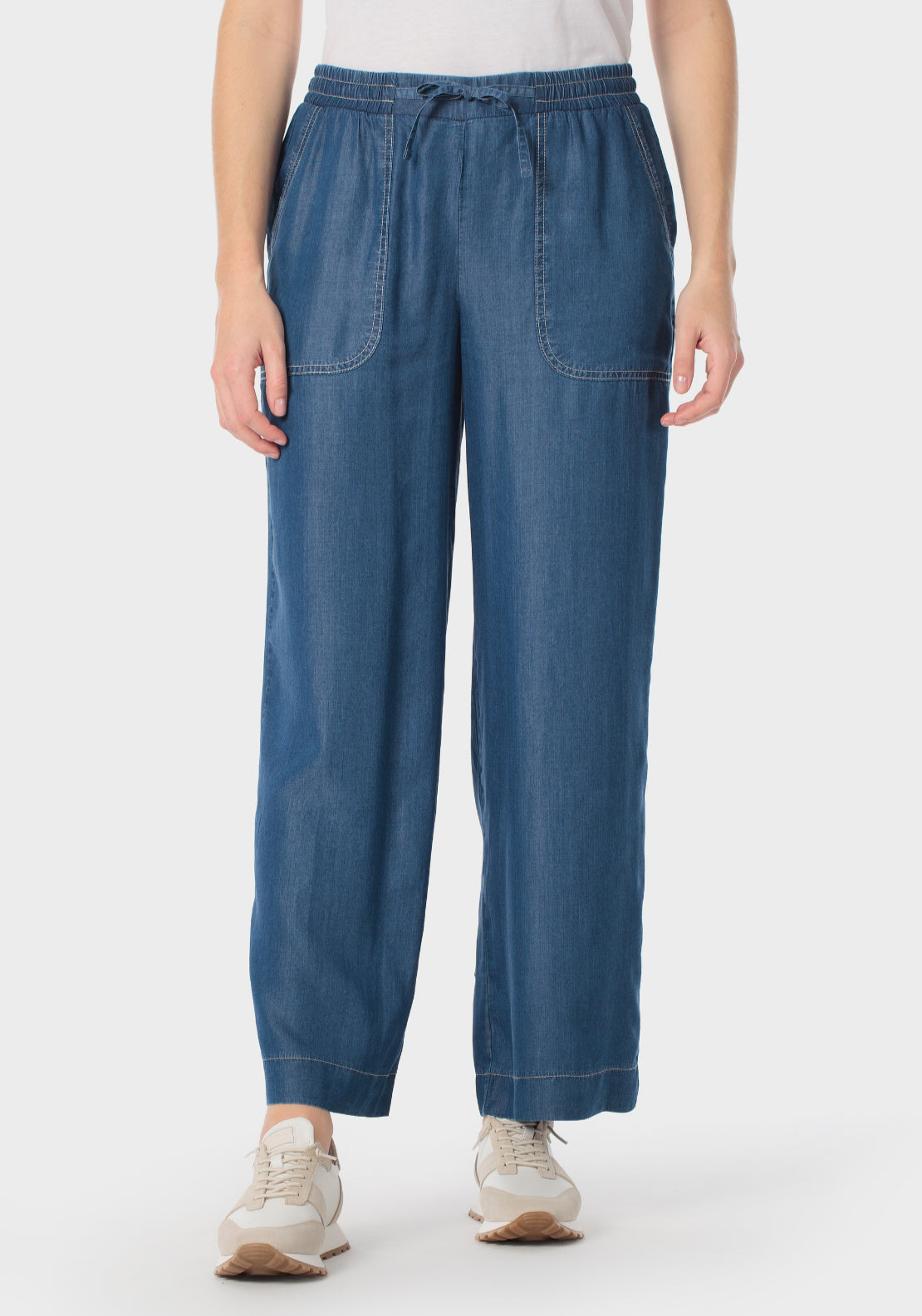 Lyocell Comfort Trousers - Blue Denim
