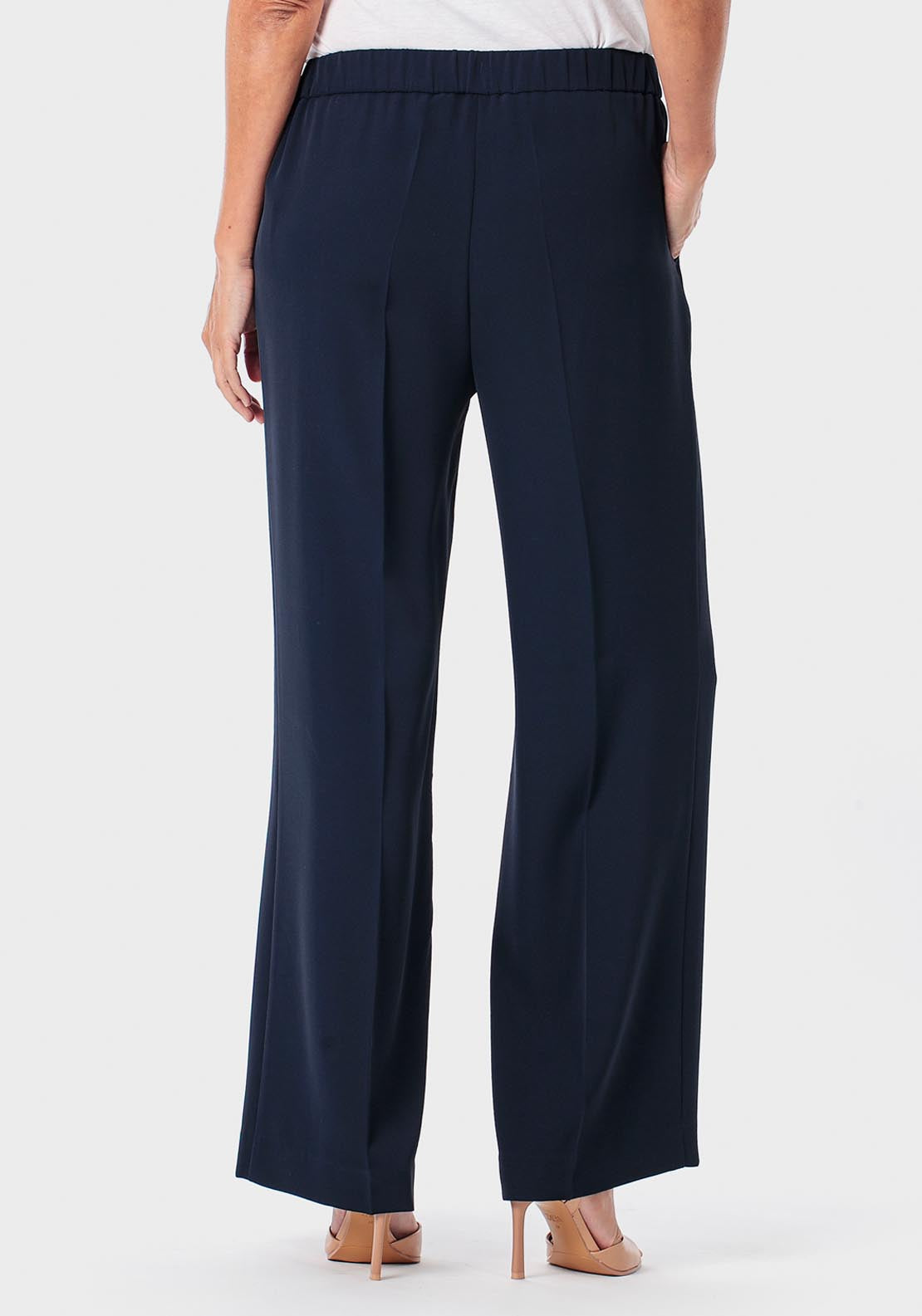 Elastic Trousers - Blue Navy