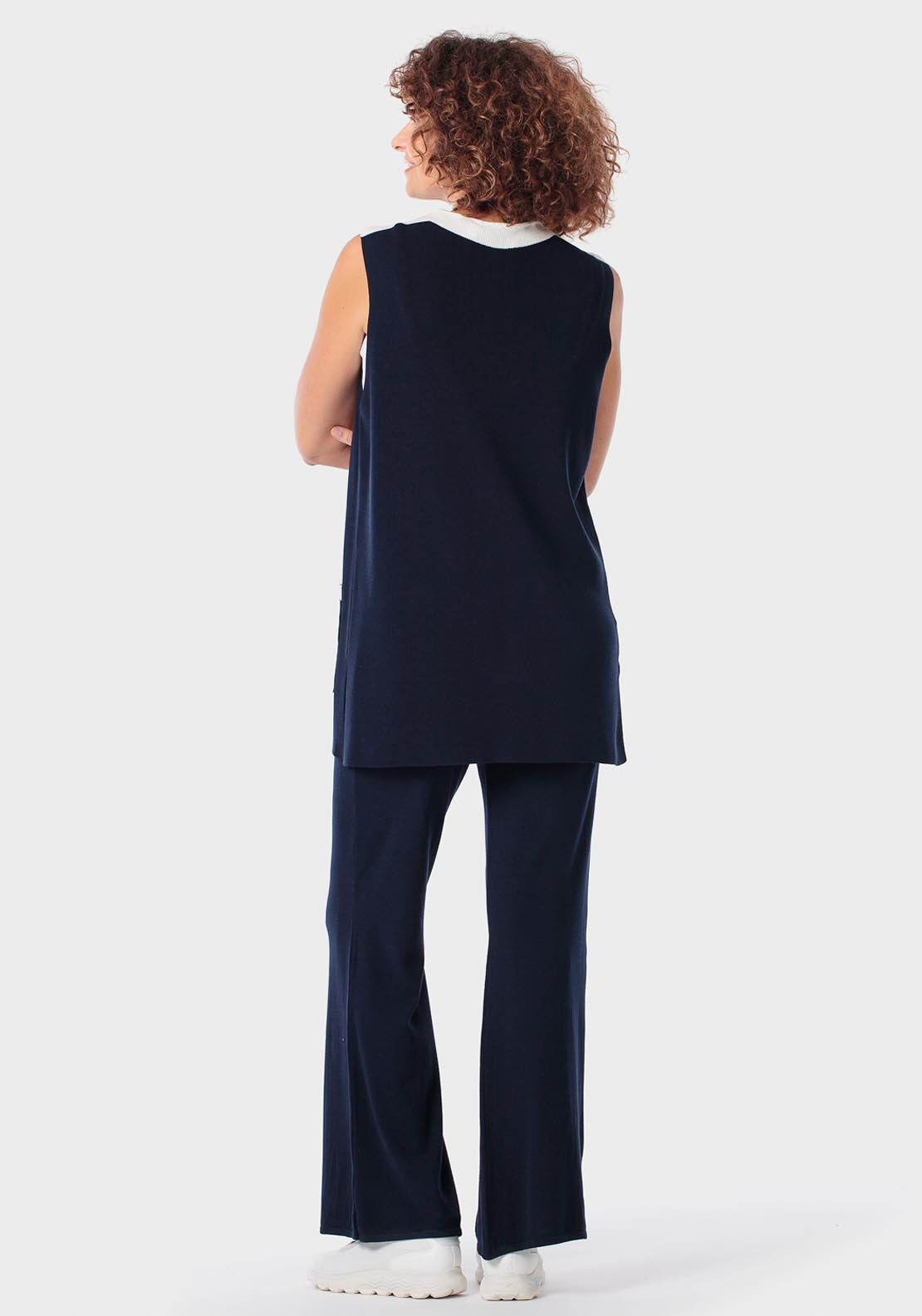 Punt Roma Elastic Trousers - Blue Navy 4 Shaws Department Stores