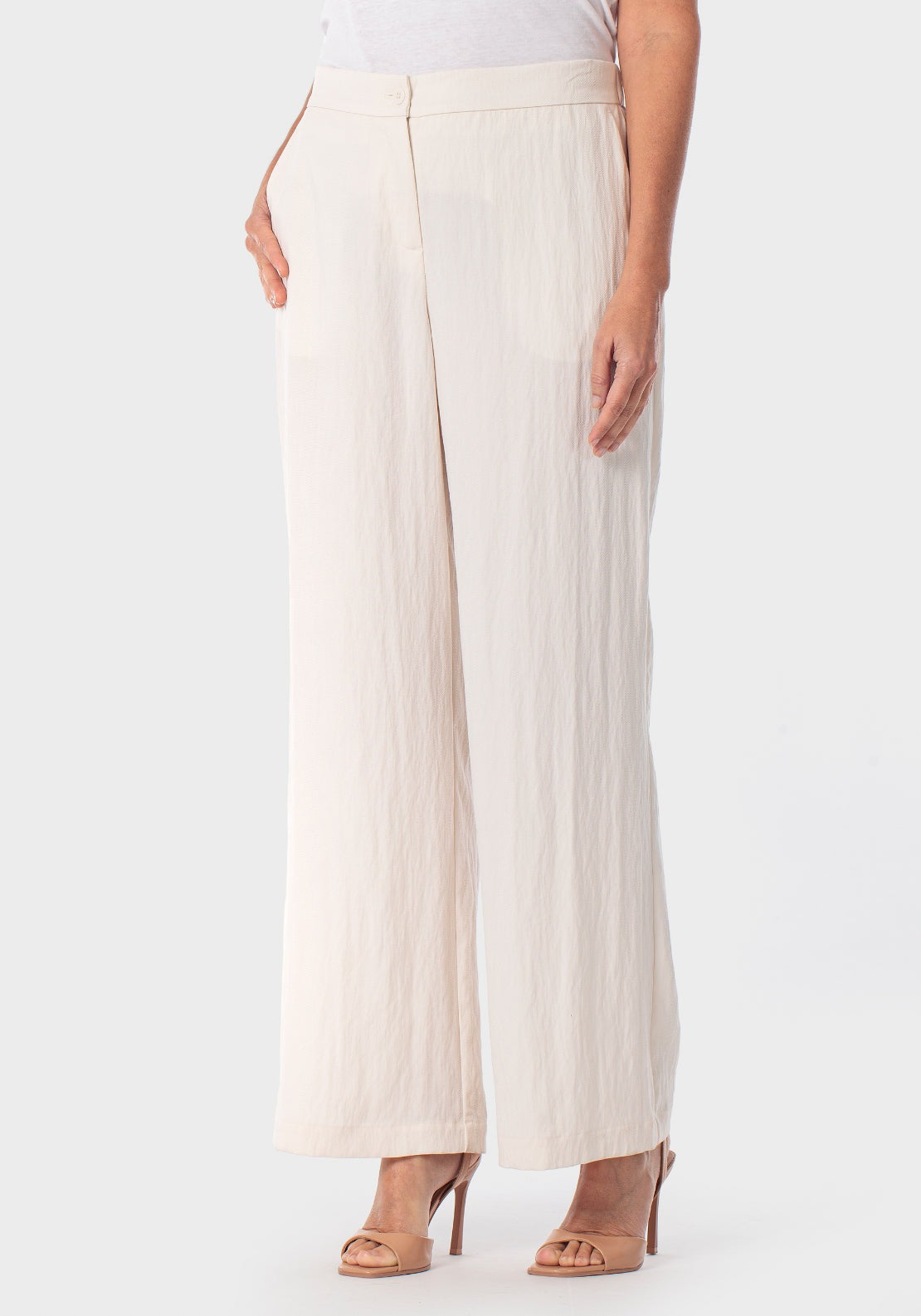 Fantasy Wide Leg Trousers - Beige