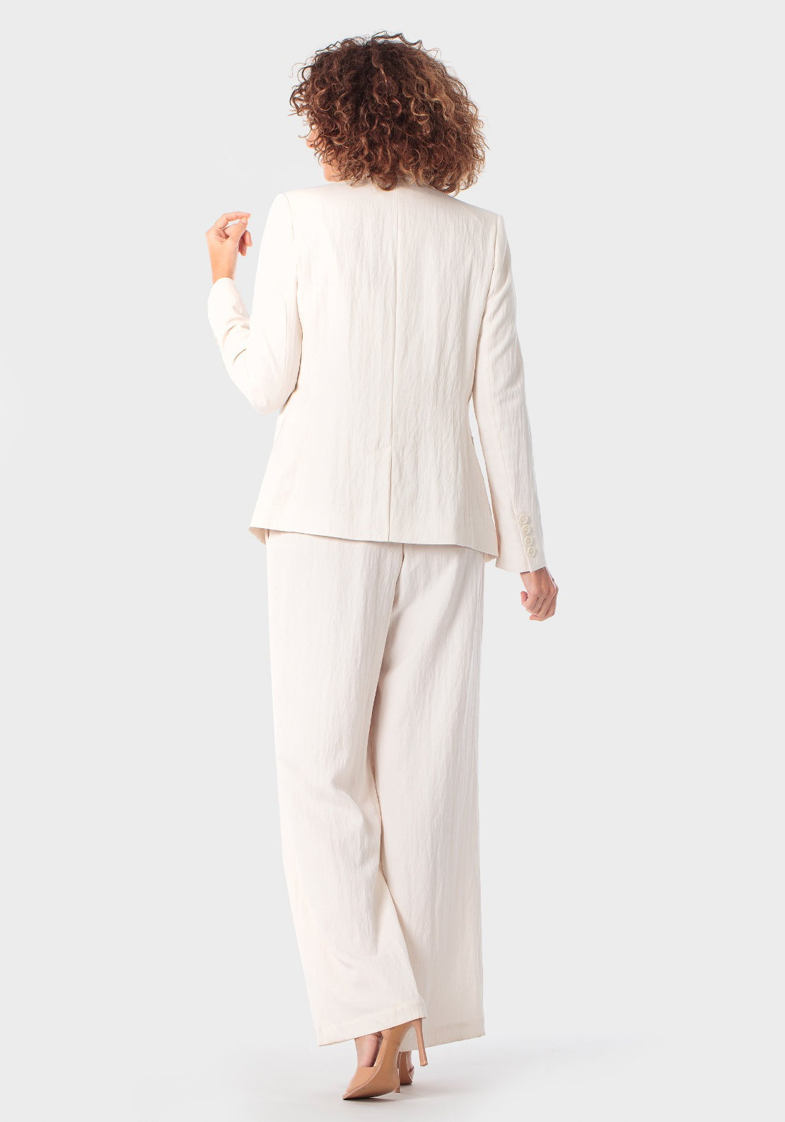 Fantasy Wide Leg Trousers - Beige