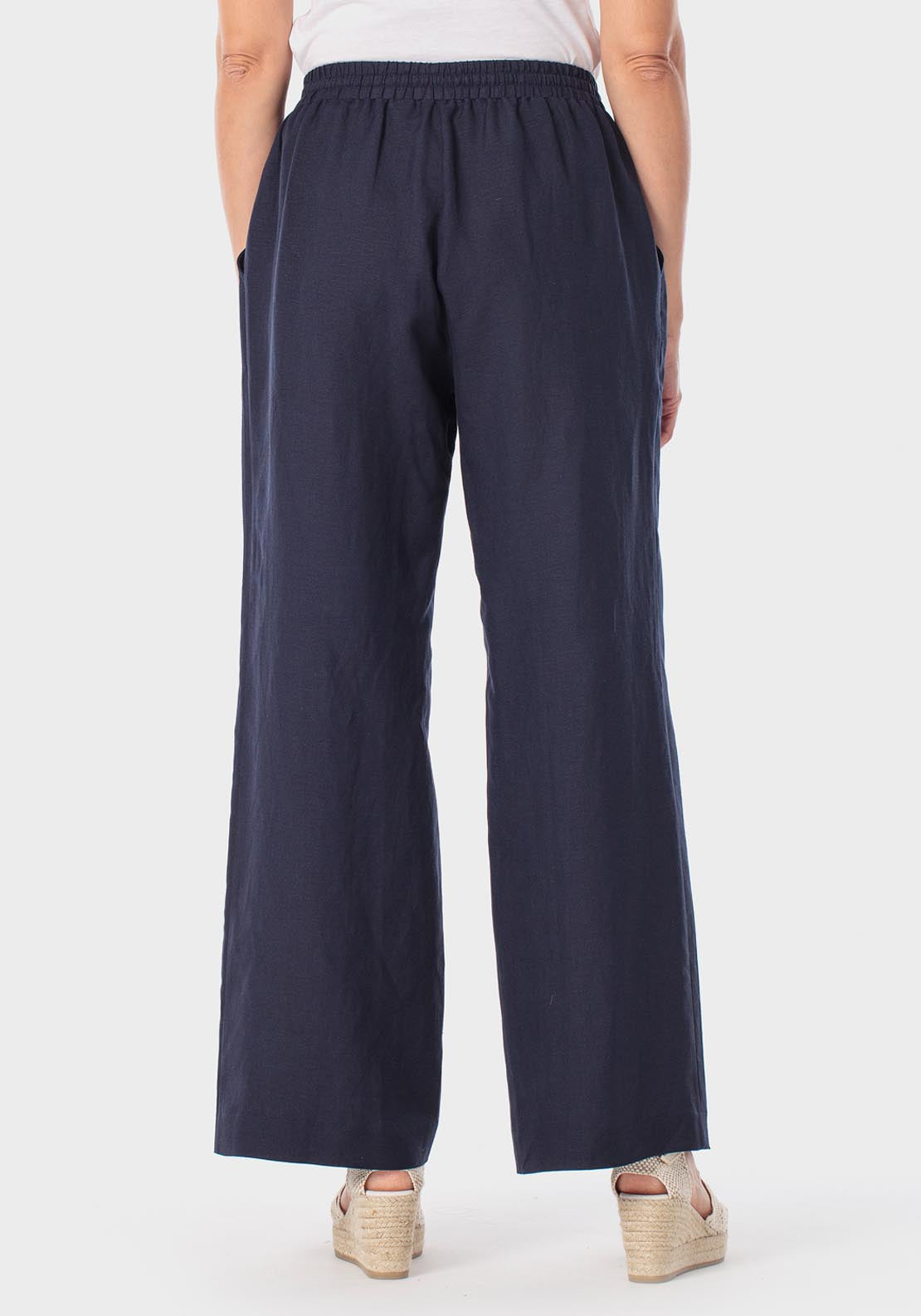 Linen Trousers - Blue Navy