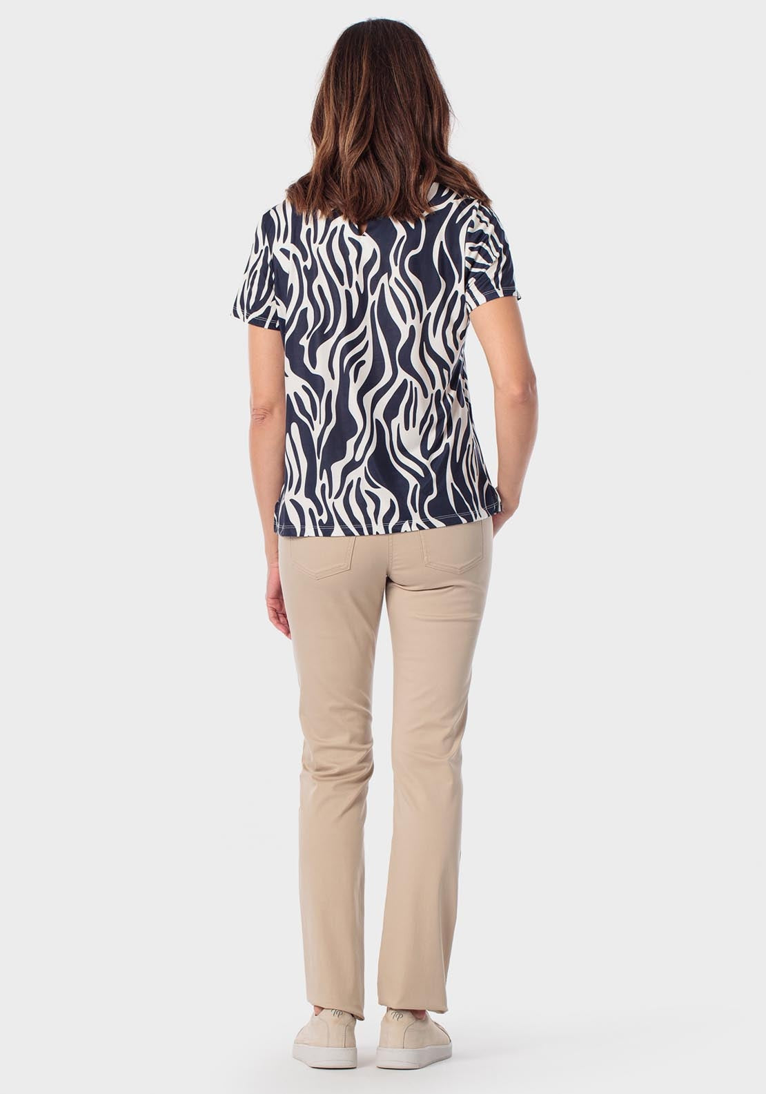 Cotton Trousers With Elastic - Beige Natural
