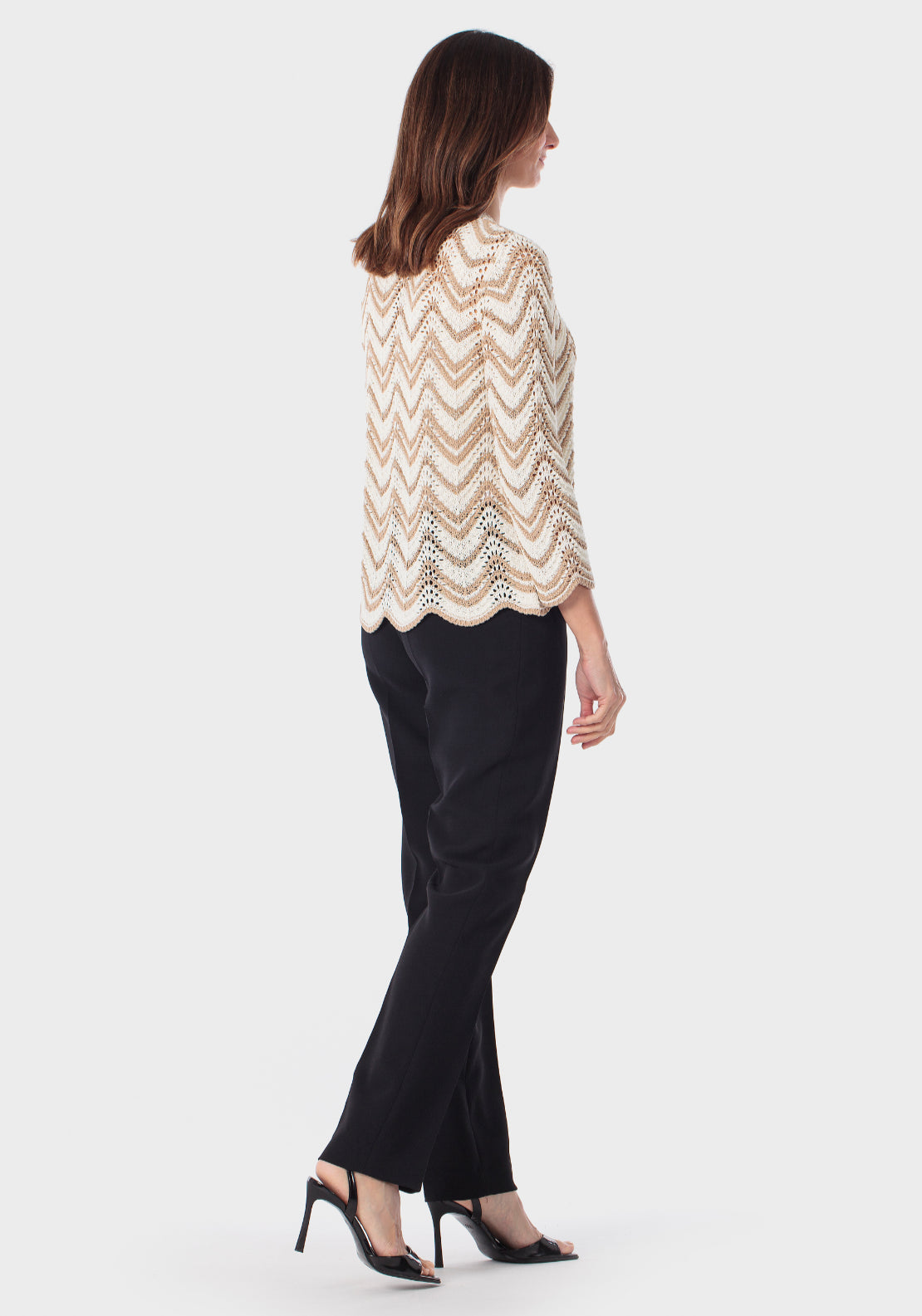 Viscose Slim Leg Trousers - Black