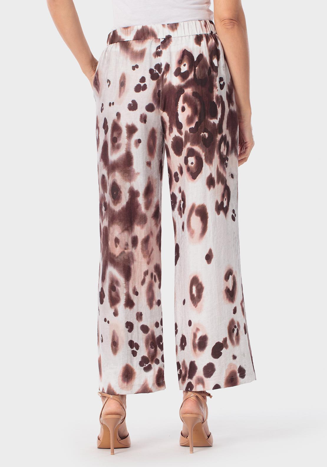 Animal Print Trousers - Brown