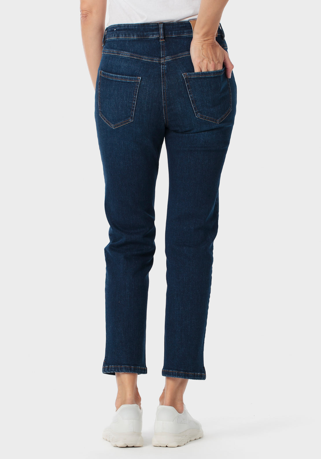 Straight Capri Jeans - Blue Denim
