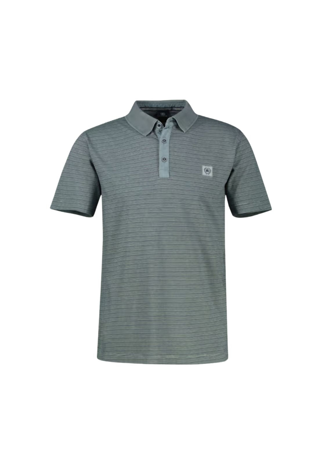Lerros Short Sleeve Cotton Polo Shirt - Grey 3 Shaws Department Stores