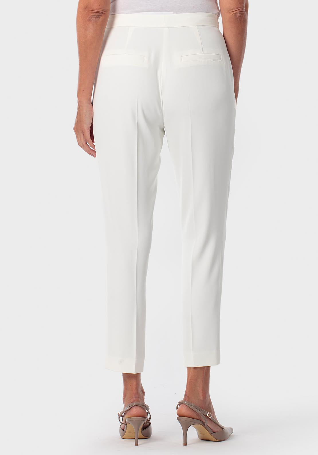 Punt Roma Capri Style Trousers - White 2 Shaws Department Stores