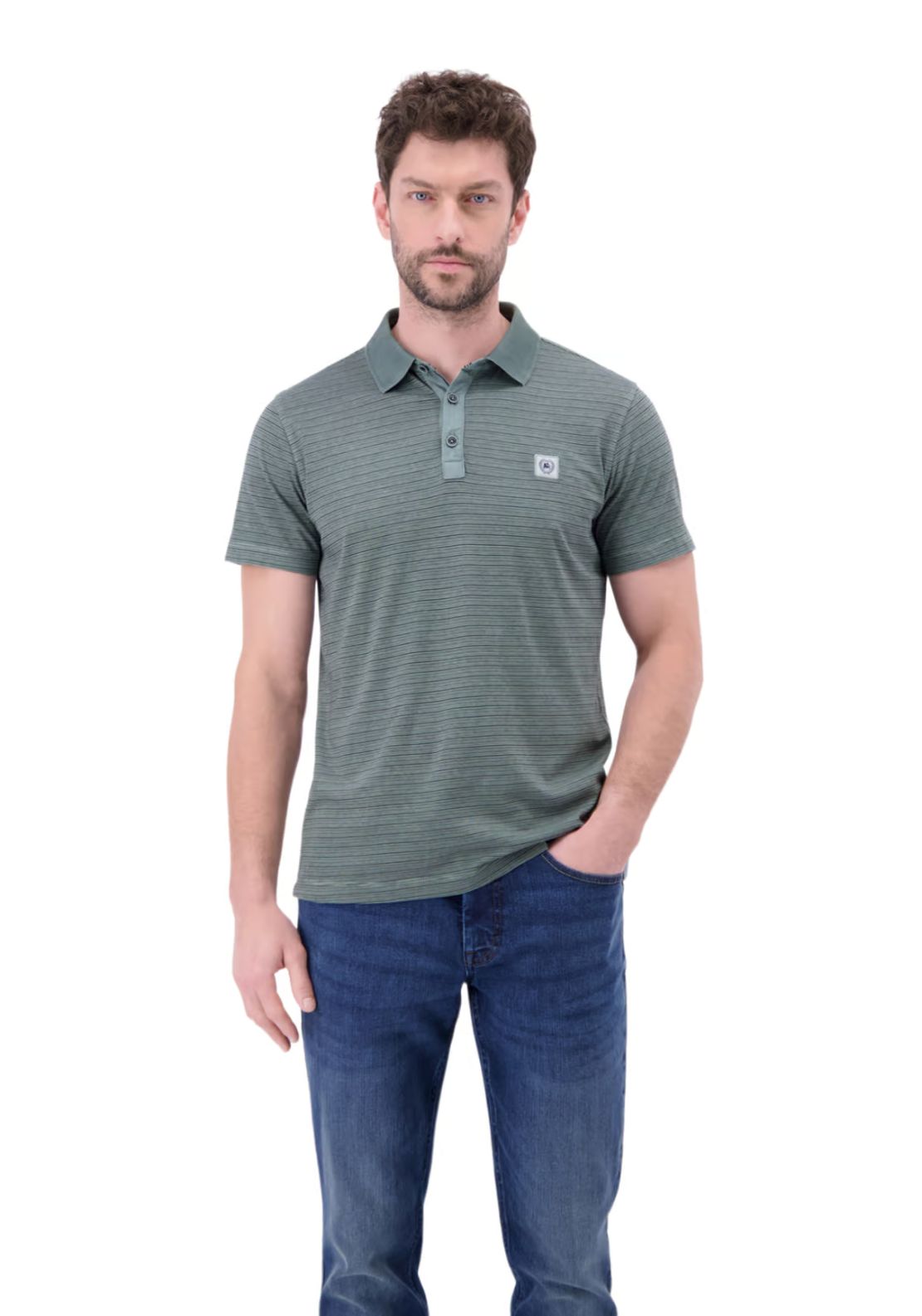 Lerros Short Sleeve Cotton Polo Shirt - Grey 1 Shaws Department Stores