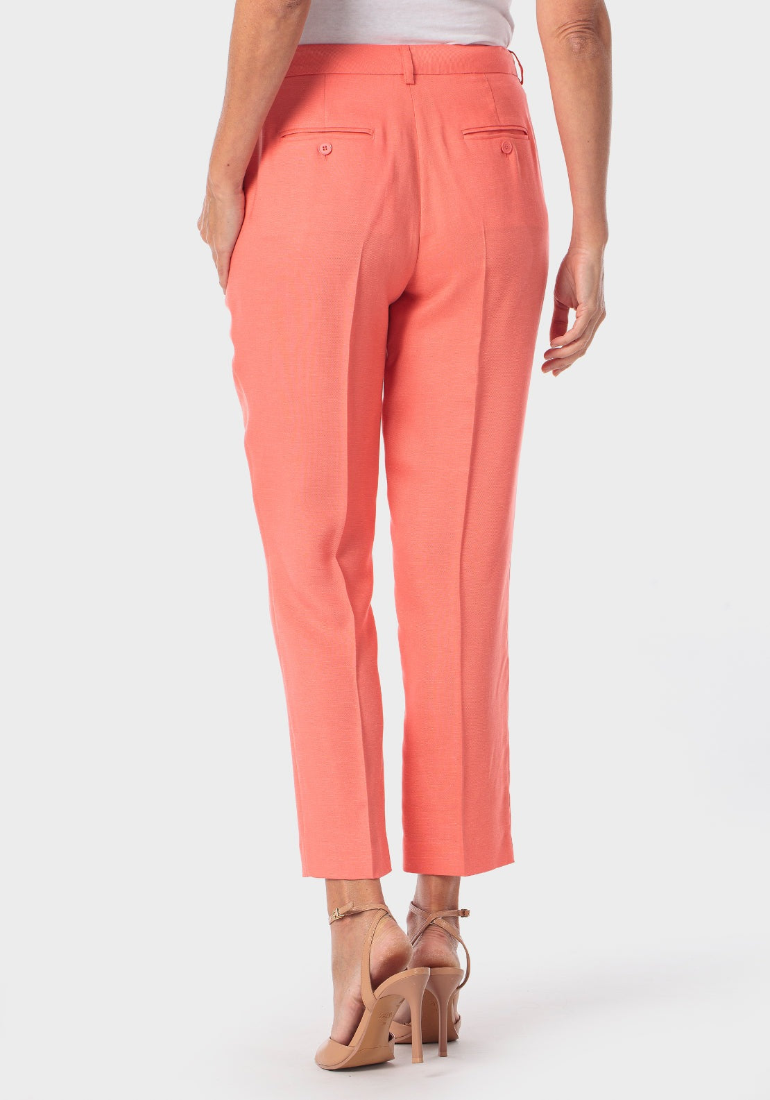 Capri Trousers With Four Pockets - Red