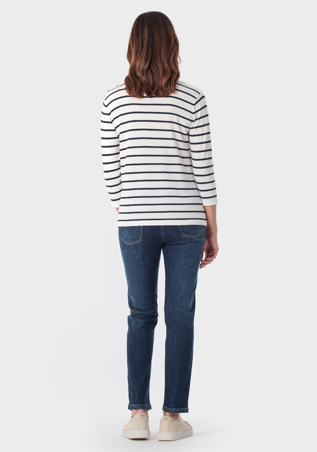 Skinny Jeans With Elastic Waist - Blue Denim