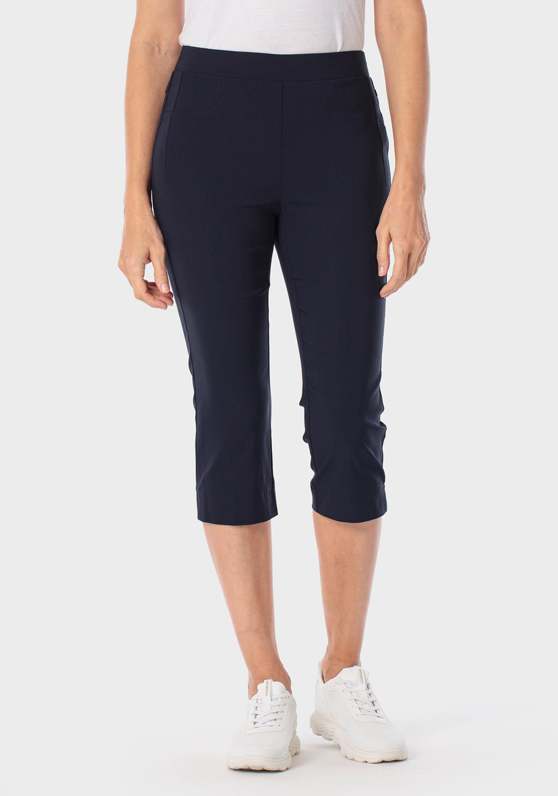 Bengaline Crop Trousers - Blue Navy