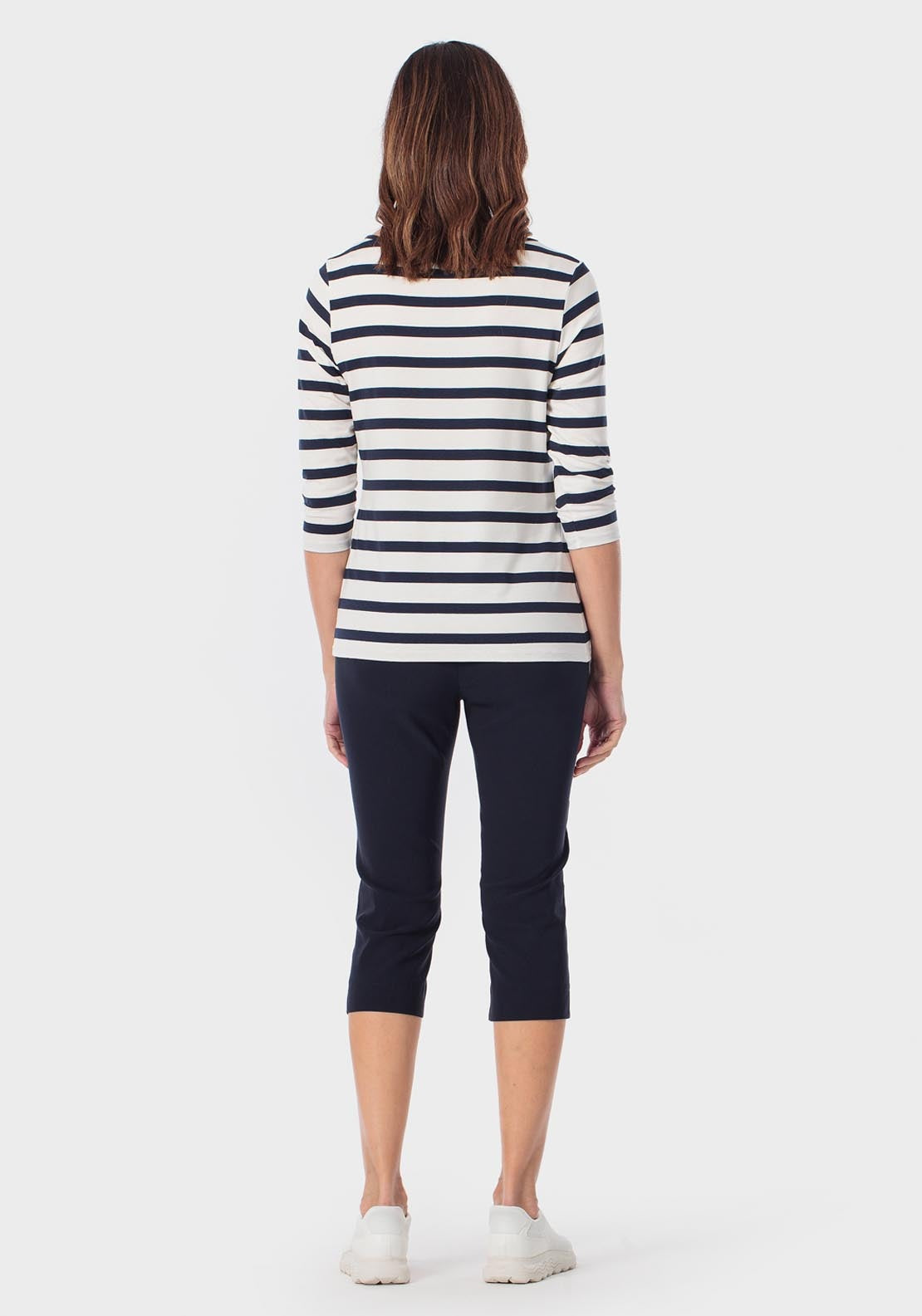 Bengaline Crop Trousers - Blue Navy