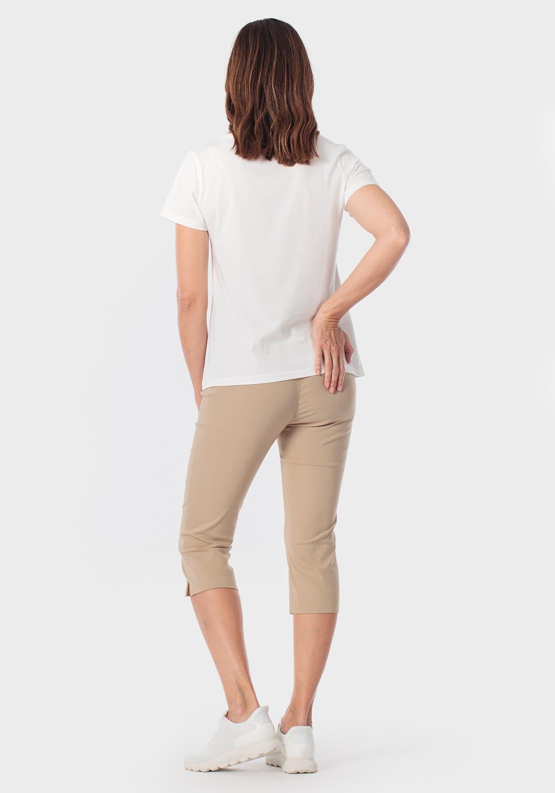 Bengaline Crop Trousers - Beige Sand