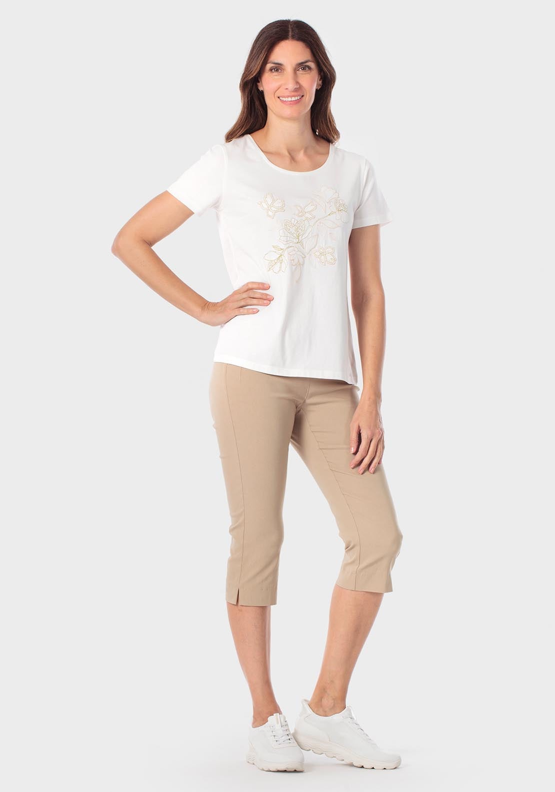Bengaline Crop Trousers - Beige Sand
