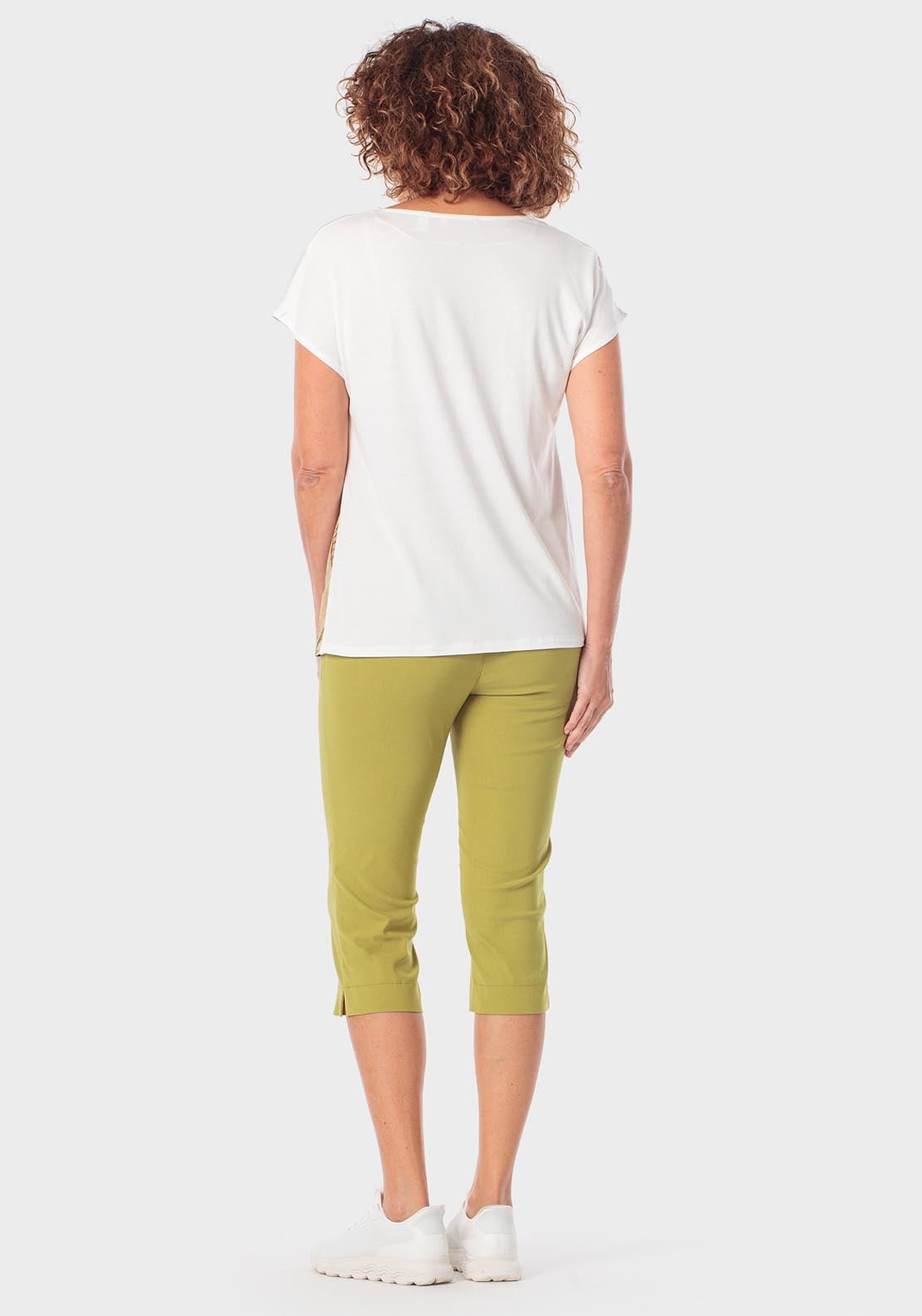 Bengaline Crop Trousers - Green Linden