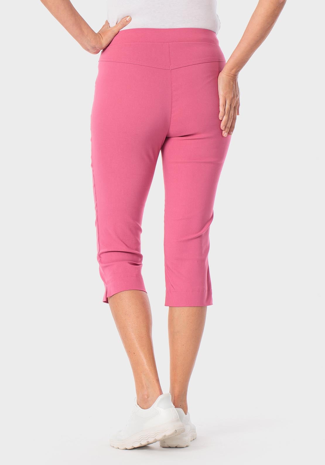 Bengaline Crop Trousers - Fuchsia Bouganvilla