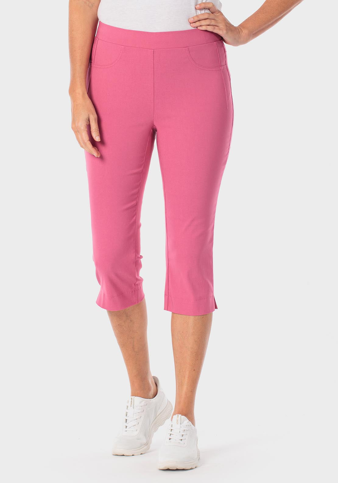 Bengaline Crop Trousers - Fuchsia Bouganvilla