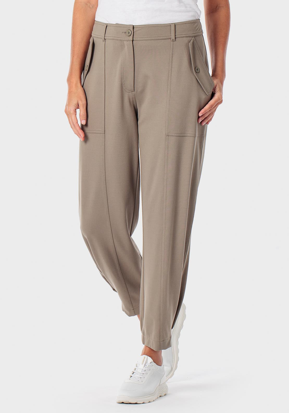 Ponte Di Roma Trousers - Green Khaki