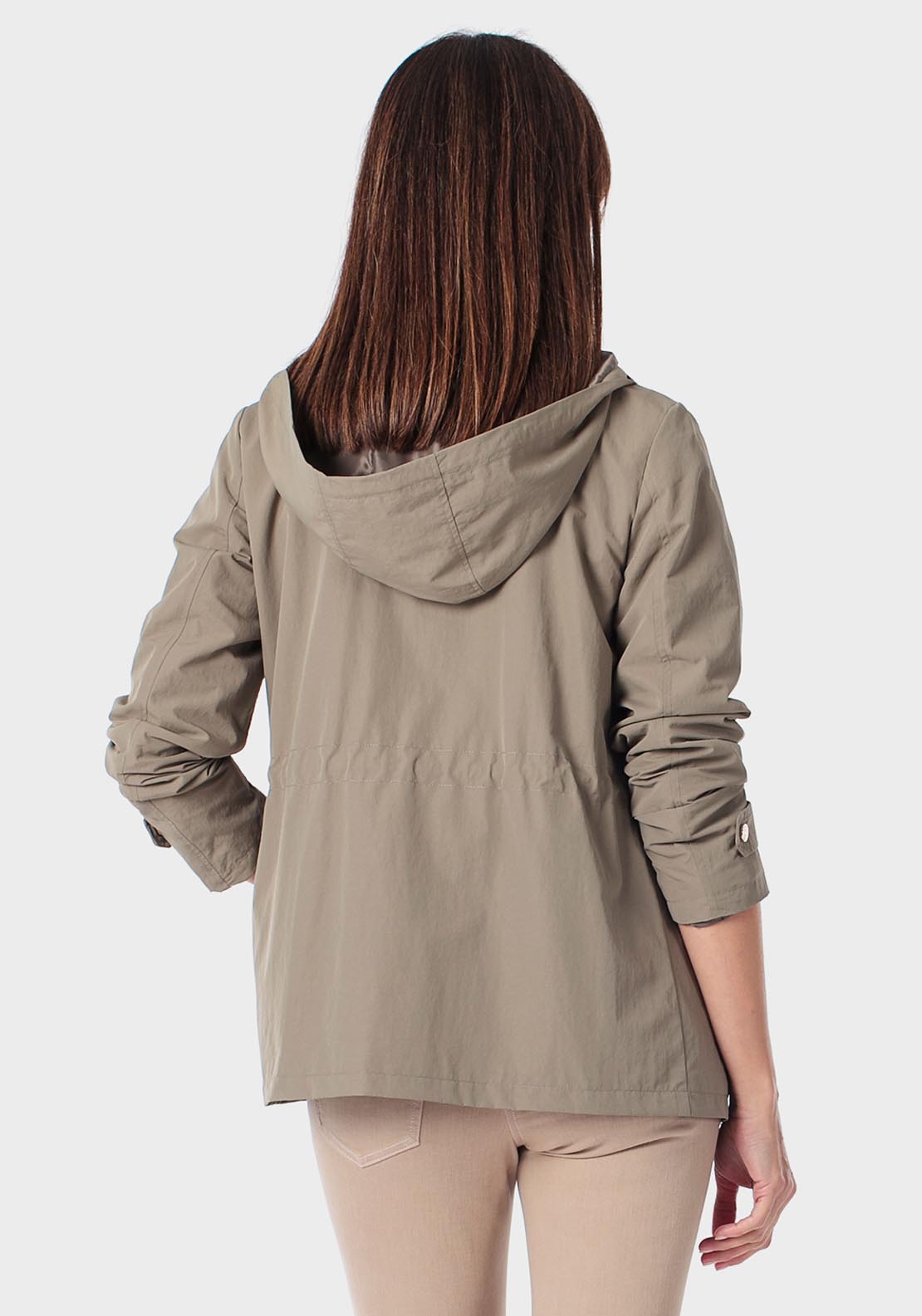 Punt Roma Parka With Hood - Green Khaki 2 Shaws Department Stores