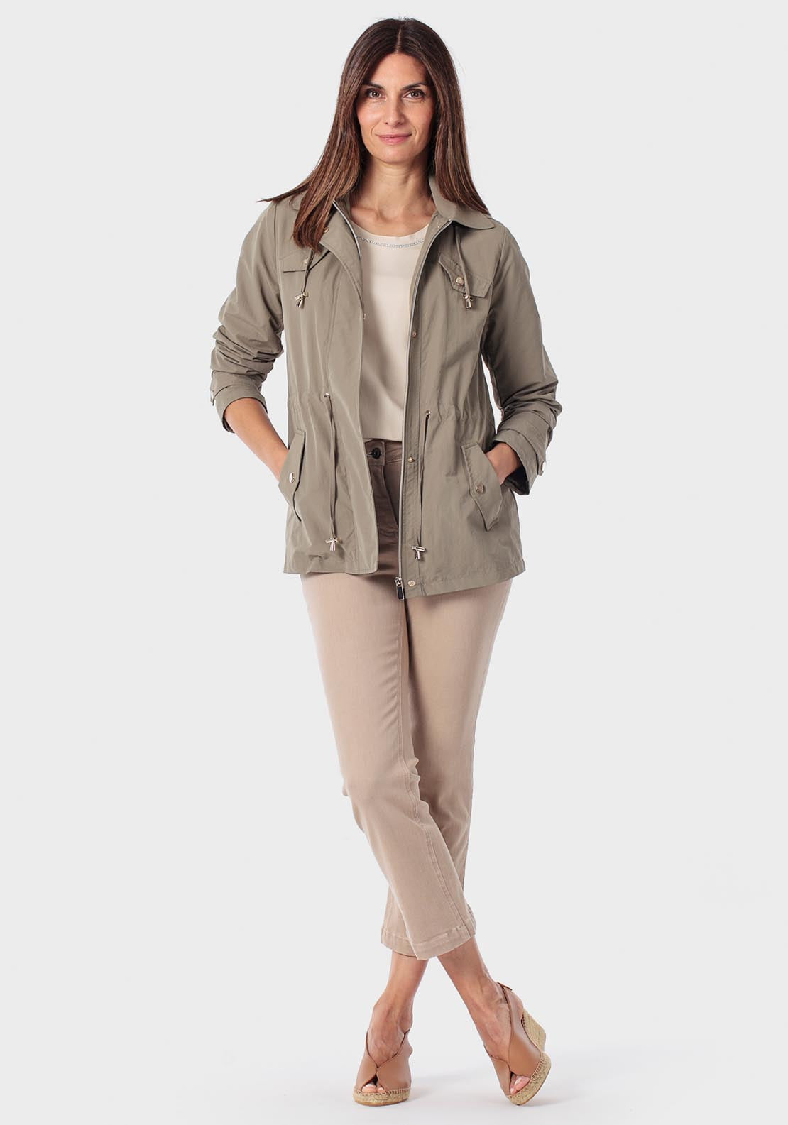 Parka With Hood - Green Khaki