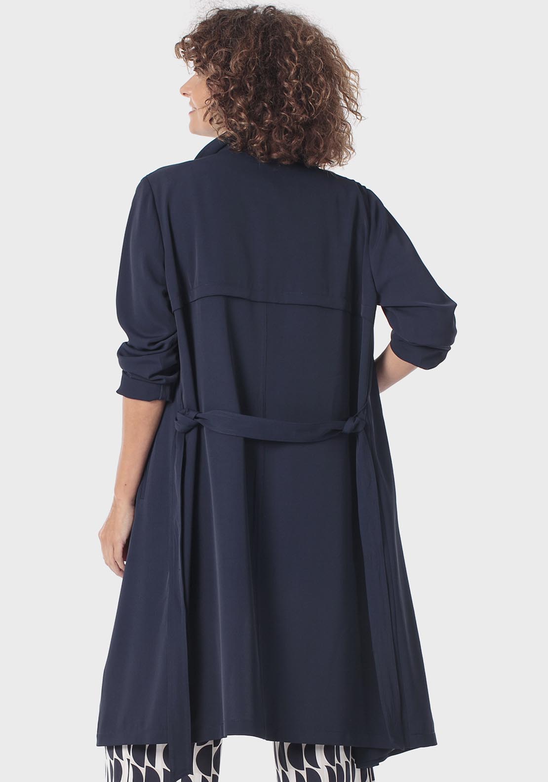 Navy Blue Trench Coat - Blue Navy