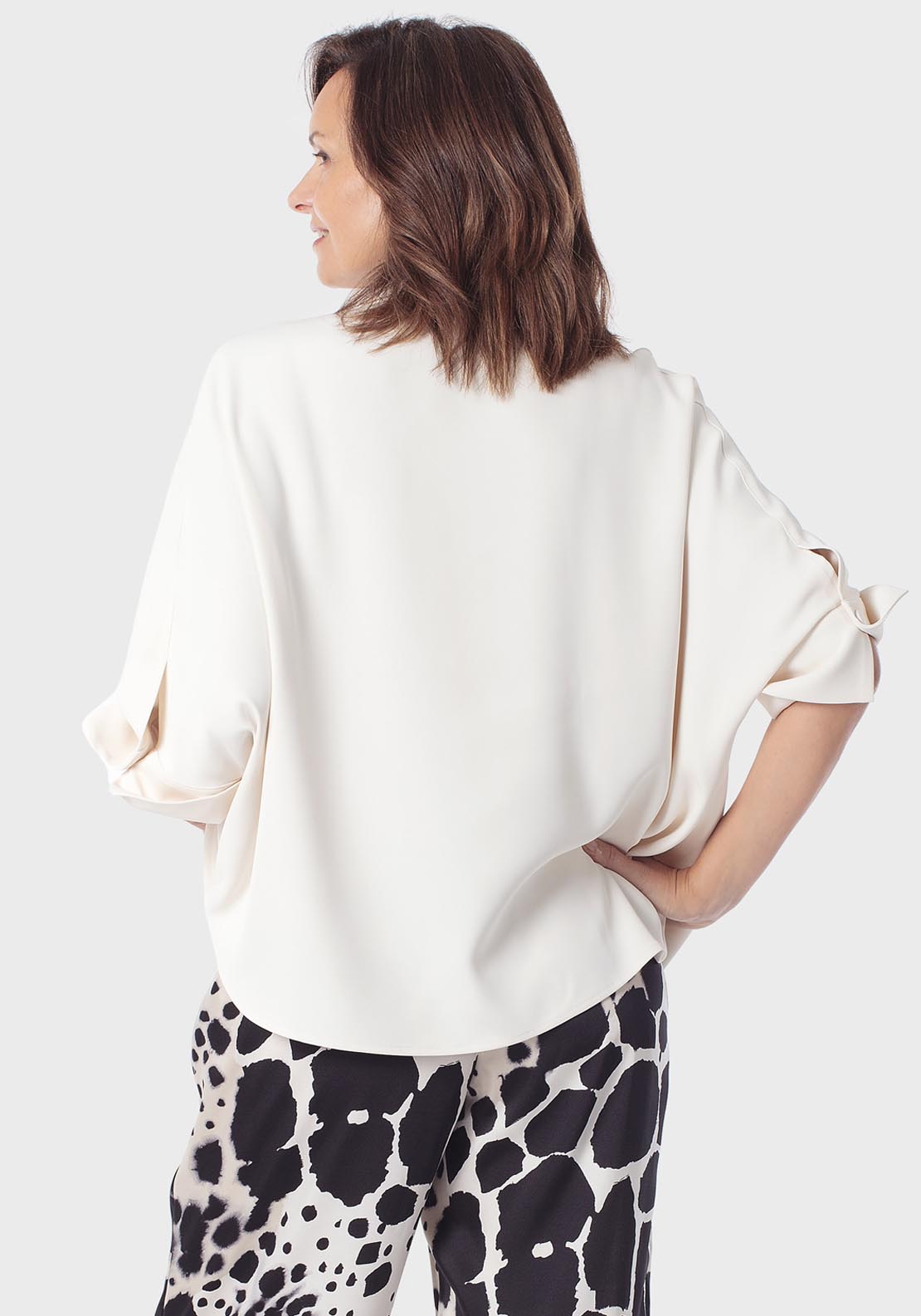 Batwing Sleeve Overshirt - White Off White