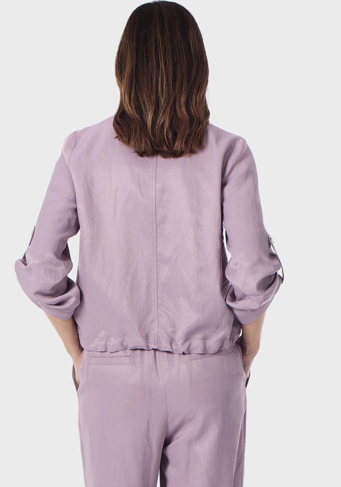 Roll Up Sleeve Overshirt - Lilac Powder