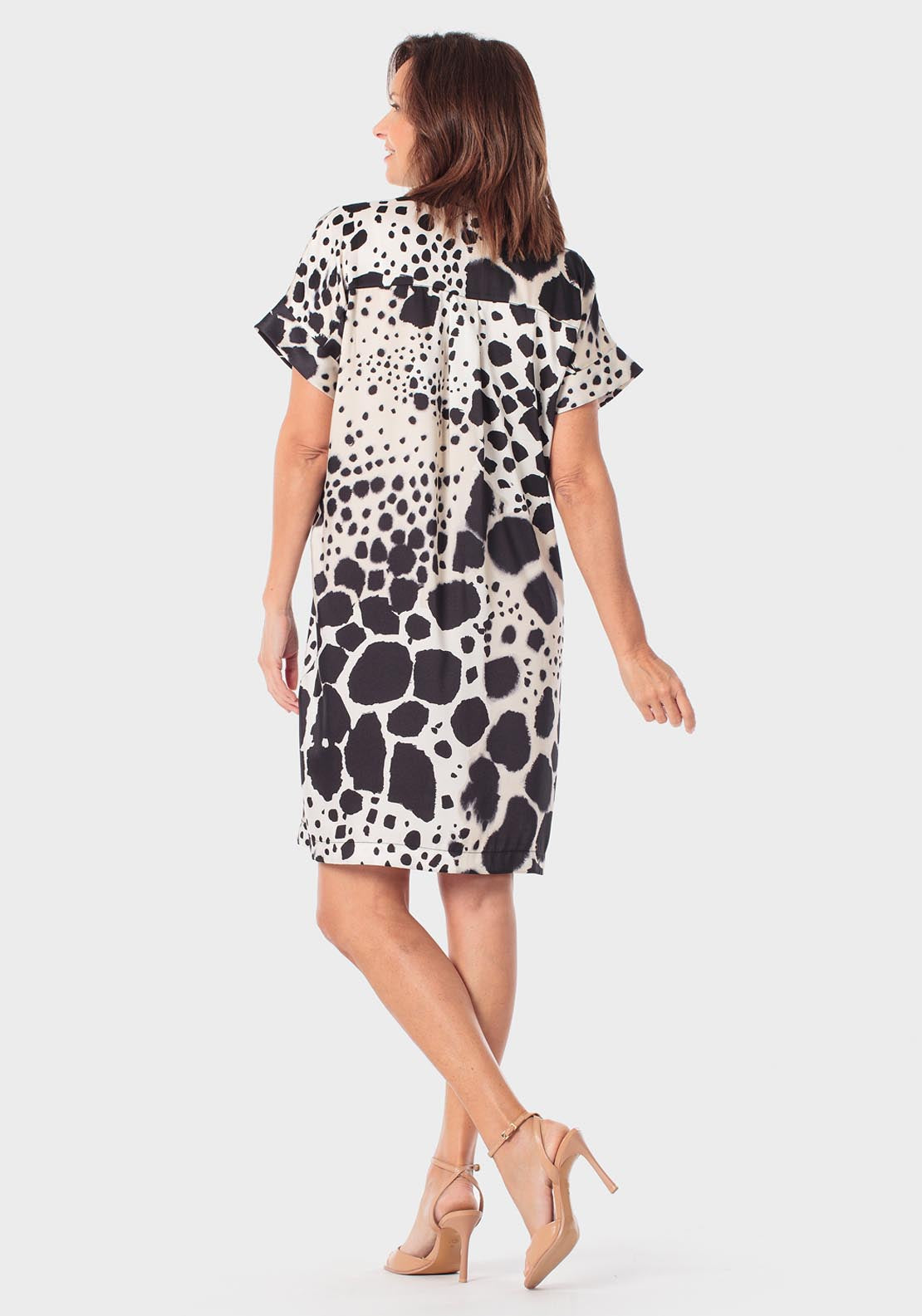 Animal Print Dress - Black