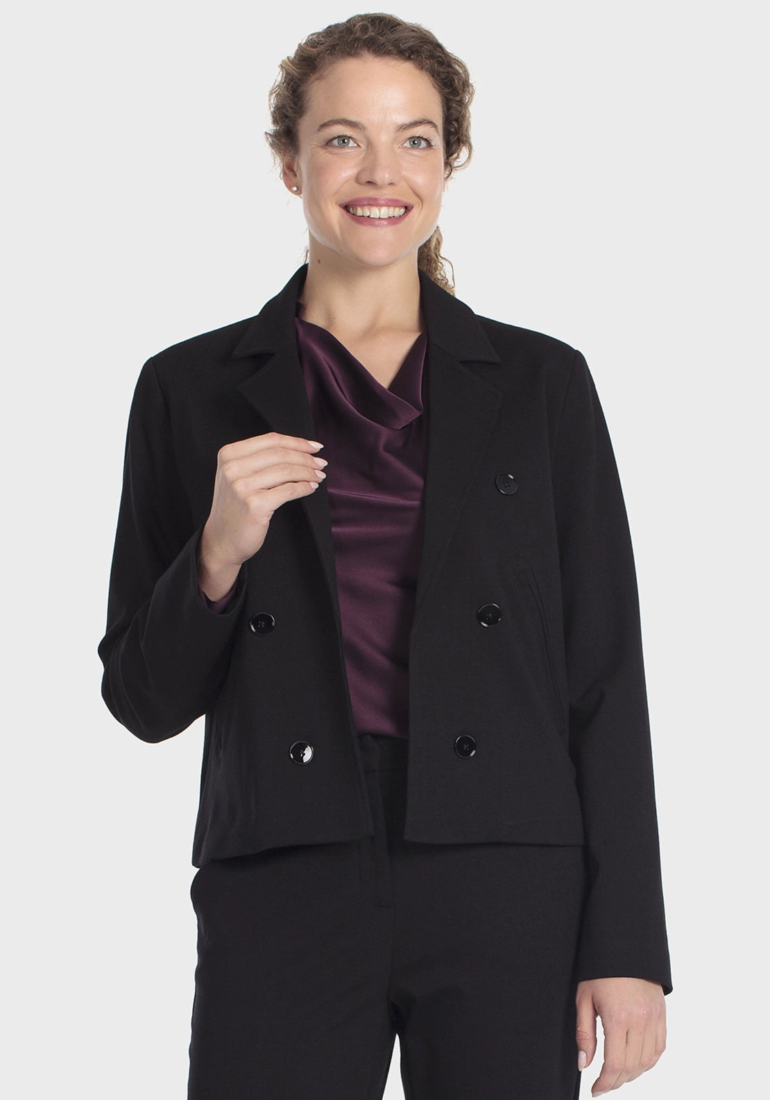 Buttoned Blazer - Black