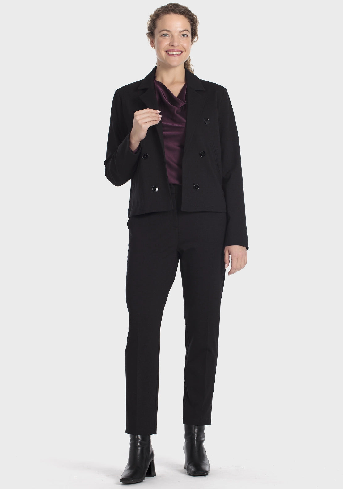 Buttoned Blazer - Black
